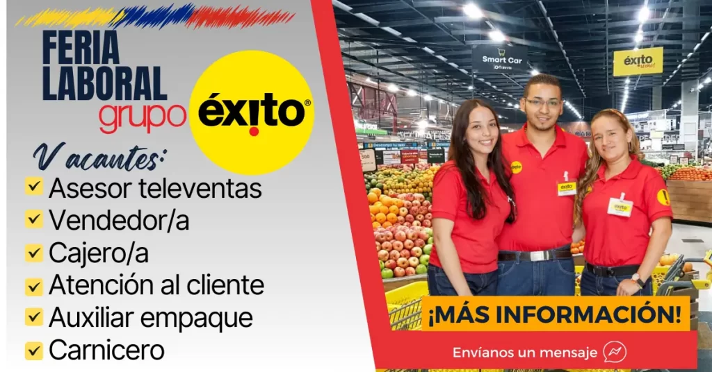 OPORTUNIDADES EN GRUPO ÉXITO.✨