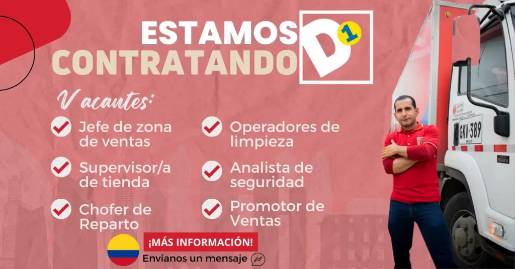 TIENDAS D1-Oportunidad laboral.✨